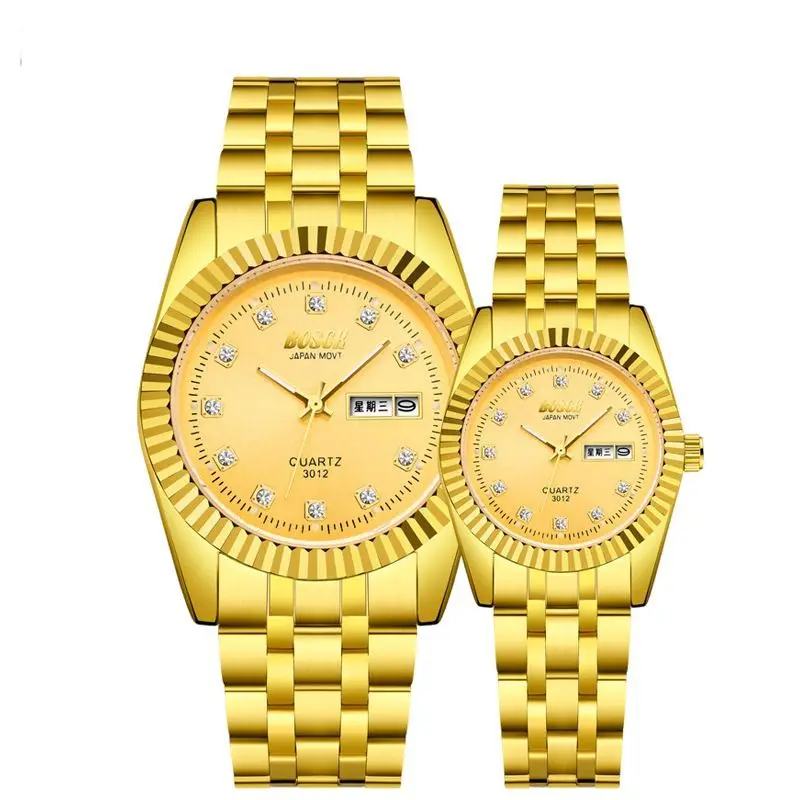 Men Watches Gold Quartz Watch Men 2022 Waterproof Fashion Golden Male Wristwatch Clock Relogio Masculino