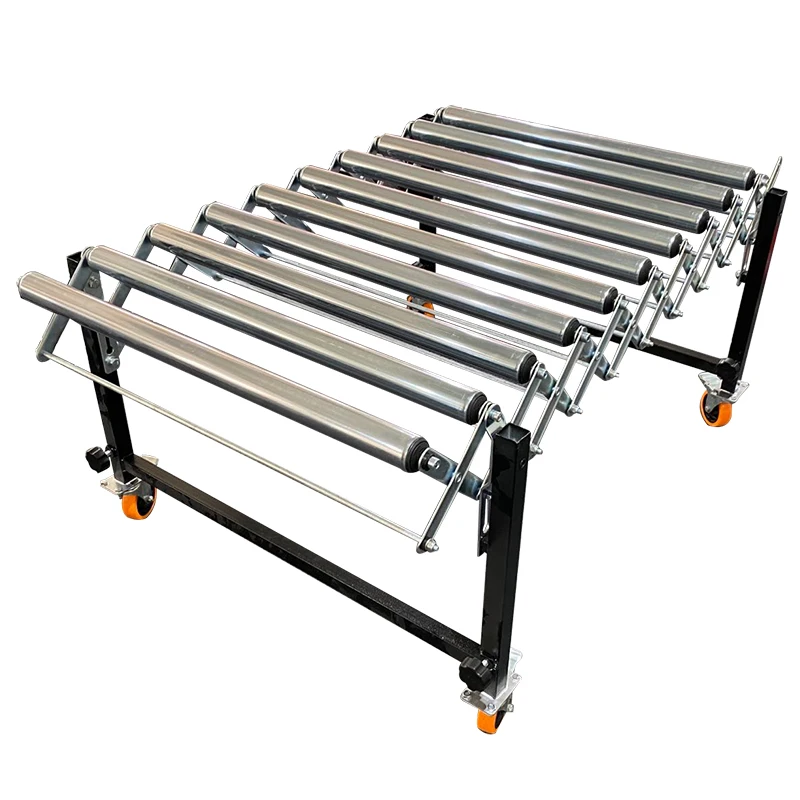 CE Certificate Manufacturer Customized Free Roller Conveyor with Mobile Wheel