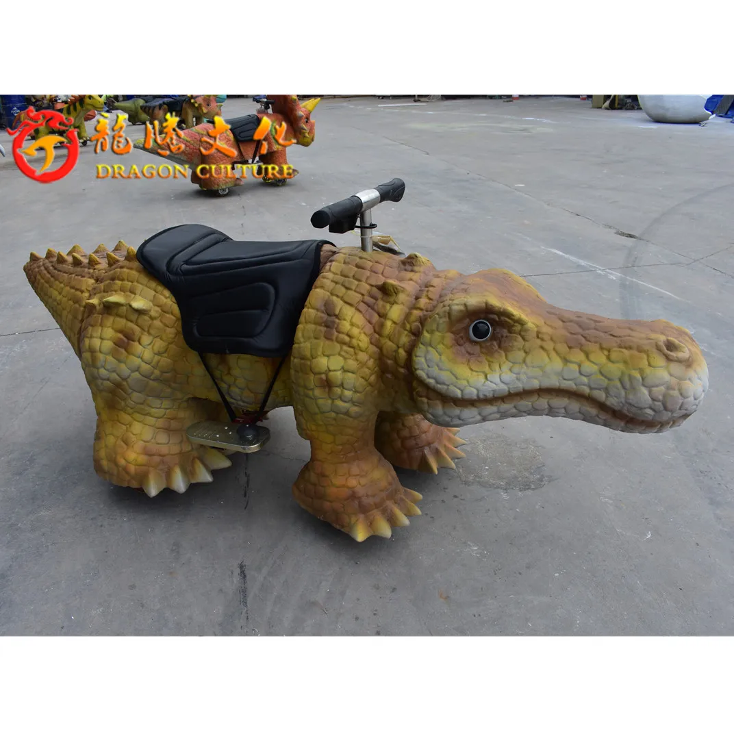 Animatronic Animated Alligator Crocodile Riding Car for Kids Amusement Park