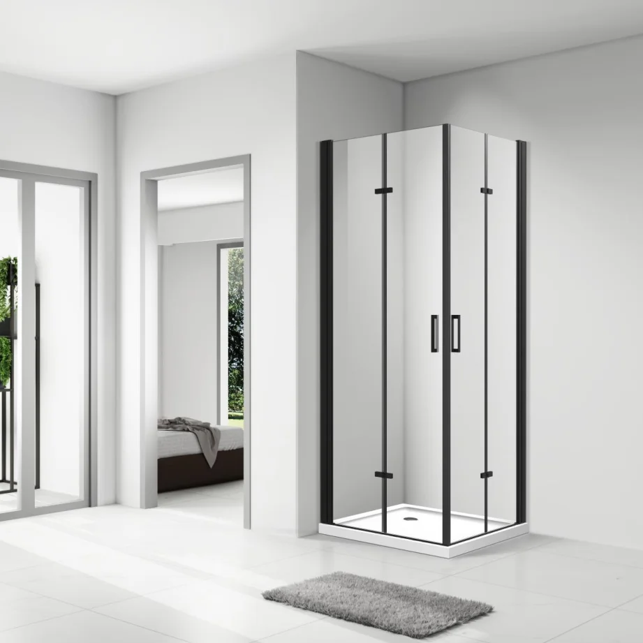 High quality black aluminum glass  shower enclosure shower rooms for bathroom