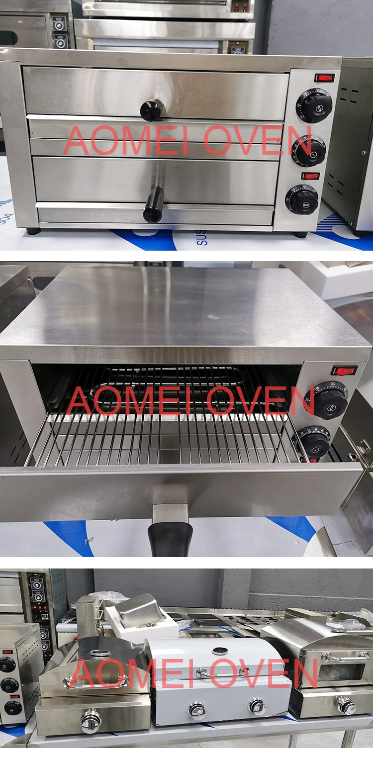 Electric Pizza Oven  with Handle Removable Pizza Tray Cooker 12inch Countertop Stainless Steel Pizza Oven