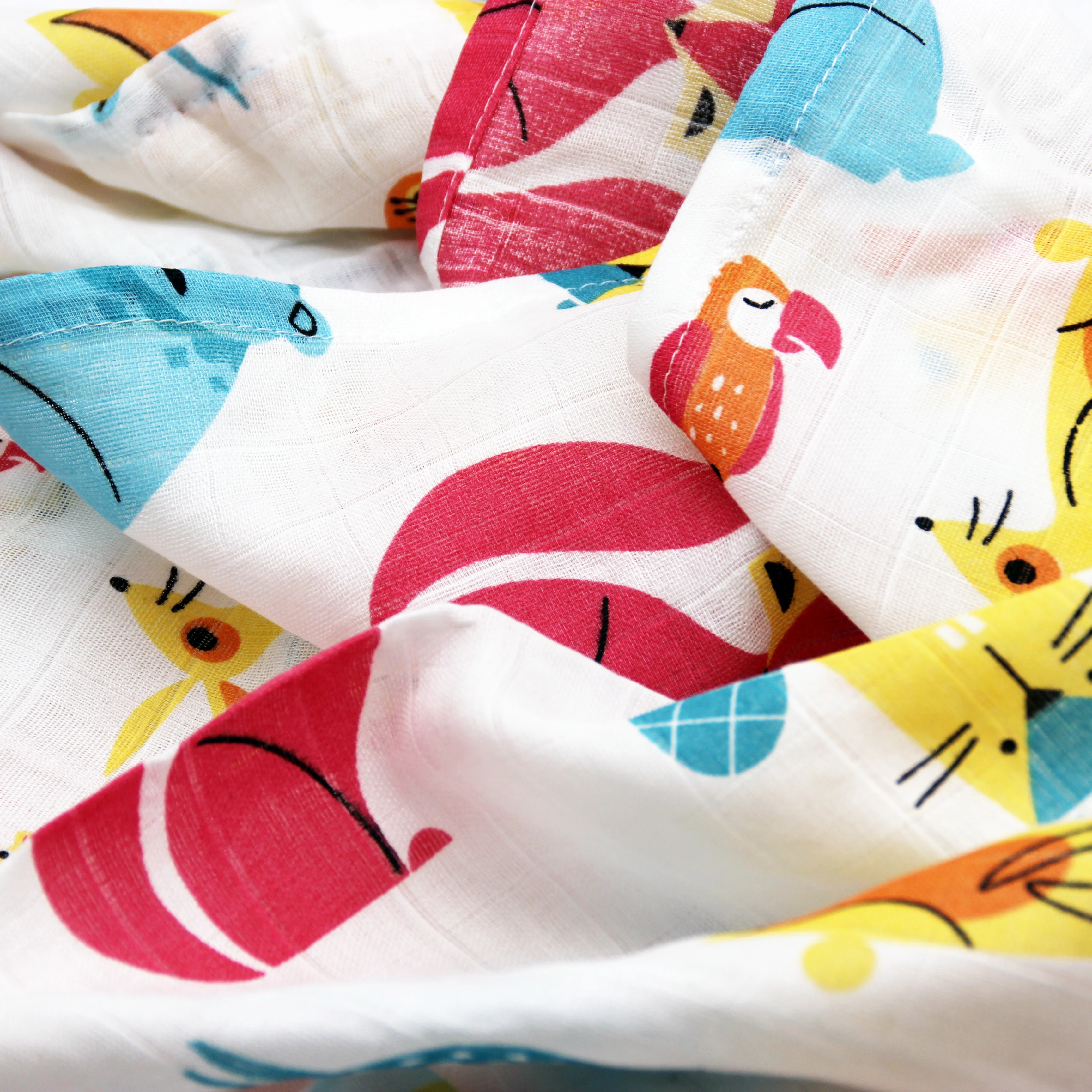 Stock design organic cotton muslin swaddle blanket for baby