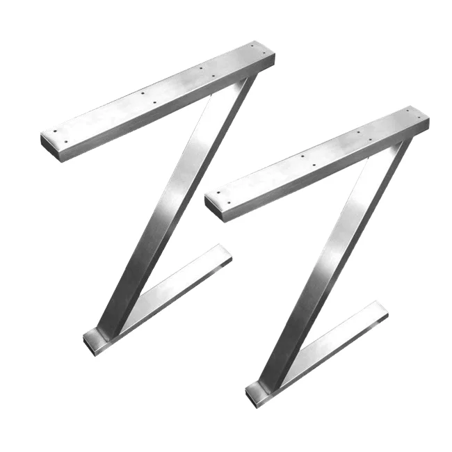 Factory Price Z  Stainless Steel Legs For Furniture  Metal Dining Table Legs Coffee Bench Base Z  Shaped Table Legs For Sale