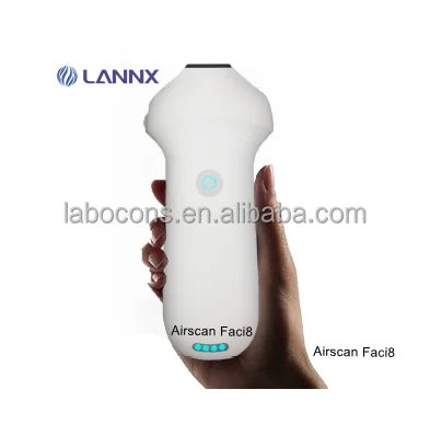 LANNX Airscan Faci8 Medical Women Cosmetic Facial Echocardiography Handheld probe Ultrasound Portable wireless Ultrasound probe