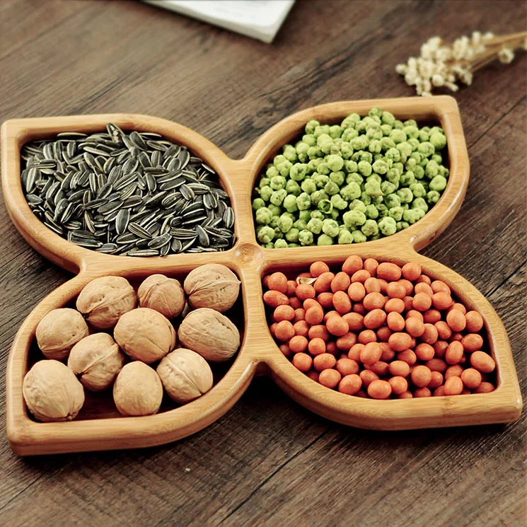 Latest Design Natural Bamboo Wooden Food Serving Cutlery bamboo serving platter for Sale