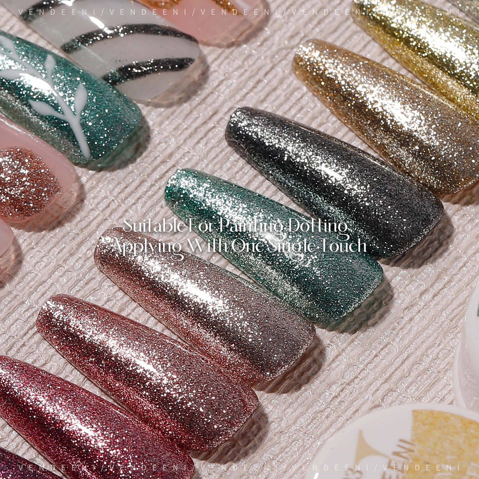 Vendeeni Private Label New Arrival Nail Art Product Soak Off Nail Painting Gel Polish Artistic Platinum Painting Gel