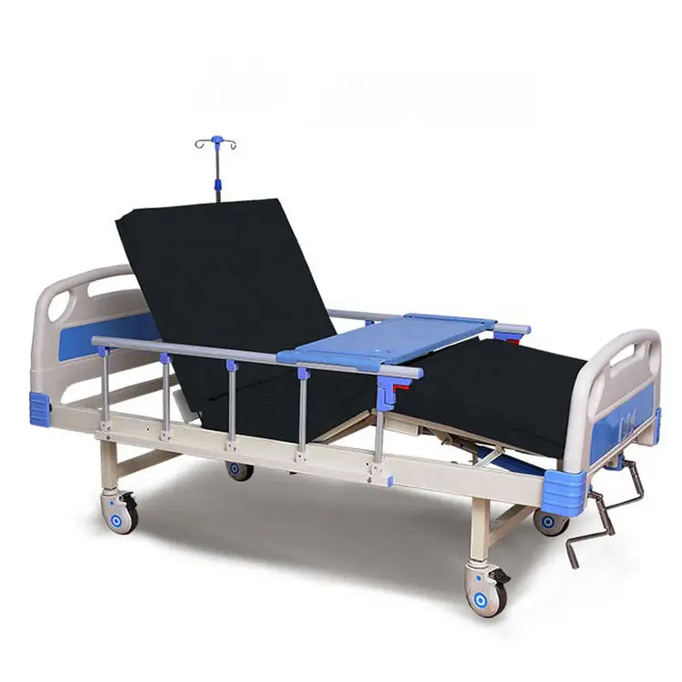China Mechanical Two Function Height Adjustable Hospital Medical Patient Bed