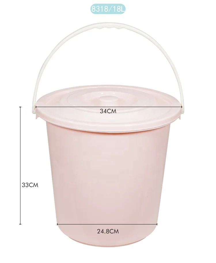 12L family portable cleaning high capacity plastic water bucket with lid