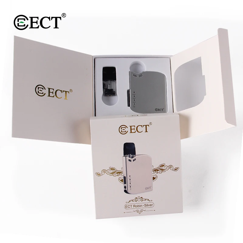 
Popular Vape Mods ECT Robin vapor starter kits Ceramic vape cartridge 0.7ml pod system leak proof CBD Vape pen kit wholesale 