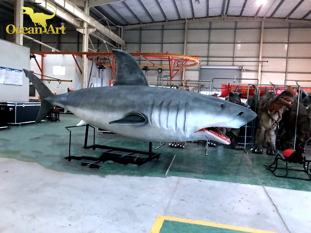 
life size animatronic animal shark model 