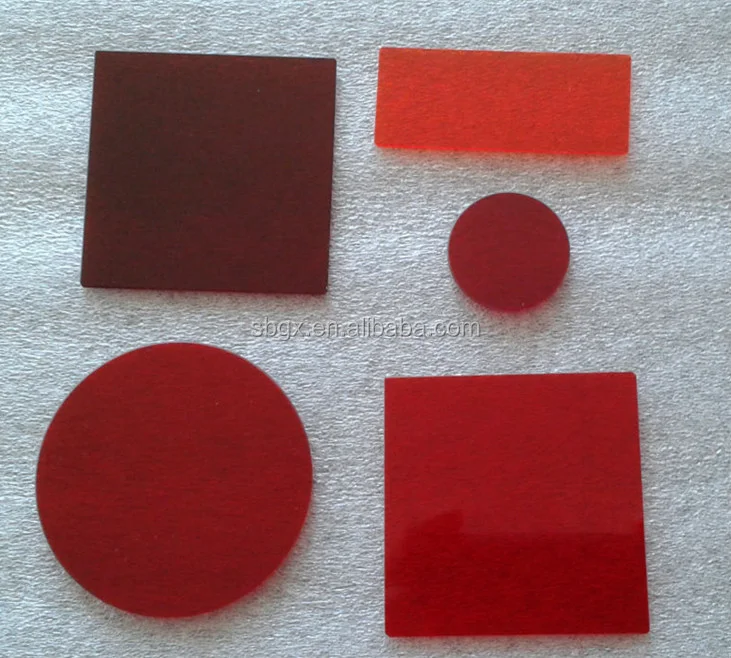 Manufacture Custom Optical 630nm Longpass Red IR Filter Glass RG630 Window R-64 HB630