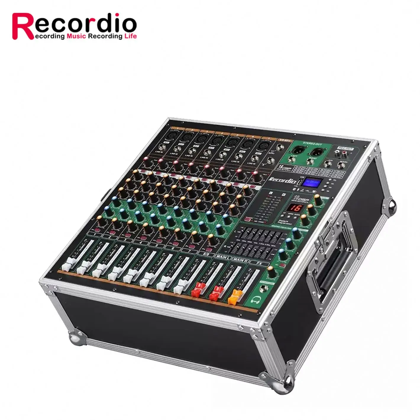 Recordio Audio Mixer For Live Streaming Studio Microphone For DJ Club