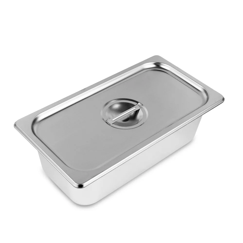 New Stainless Steel American Style 1/2 Gn Pan With Stainless Lid Hotel Restaurant Storage Food Depth Gastronorm Containers