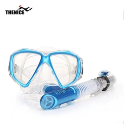 Набор силиконовой маски для подводного плавания унисекс, складные противотуманные очки для подводного плавания, плавания