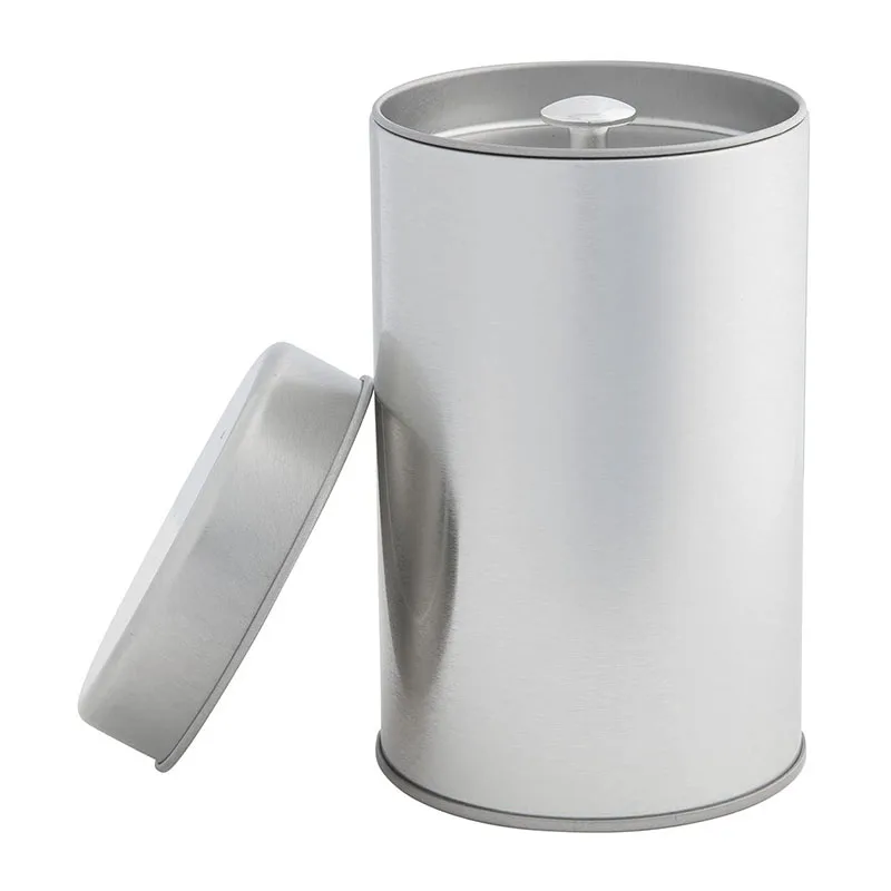 China suppliers word famous clear tin can round cylinder with plain body food grade decoration easy open top can