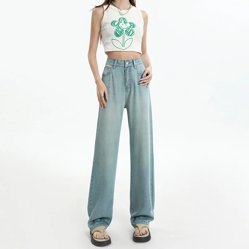 Wholesale custom fashion woman  lyocell cotton denim thin style  indigo  for clothing