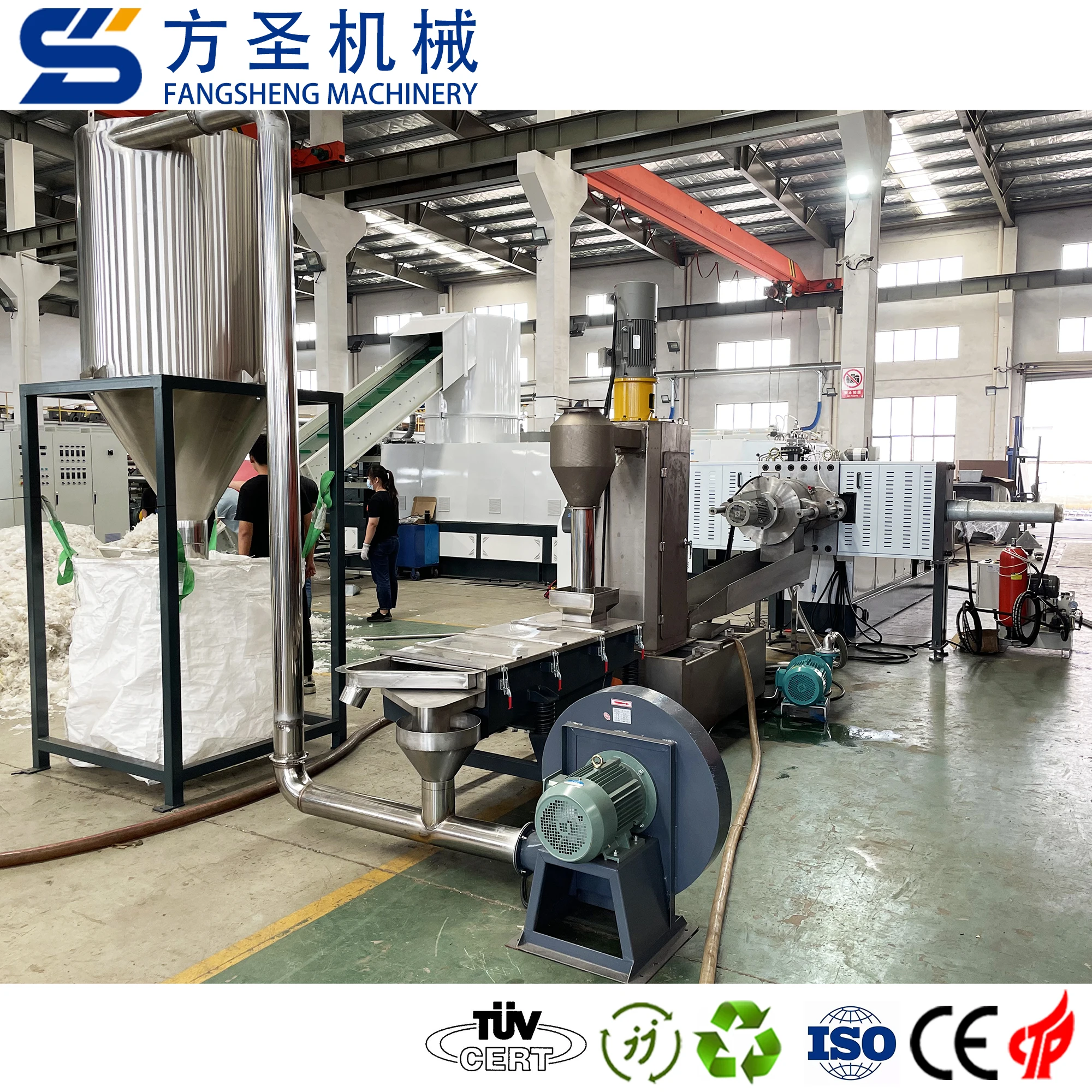 PP PE flim /woven bags pelleting machine waste plastic pellet making equipment