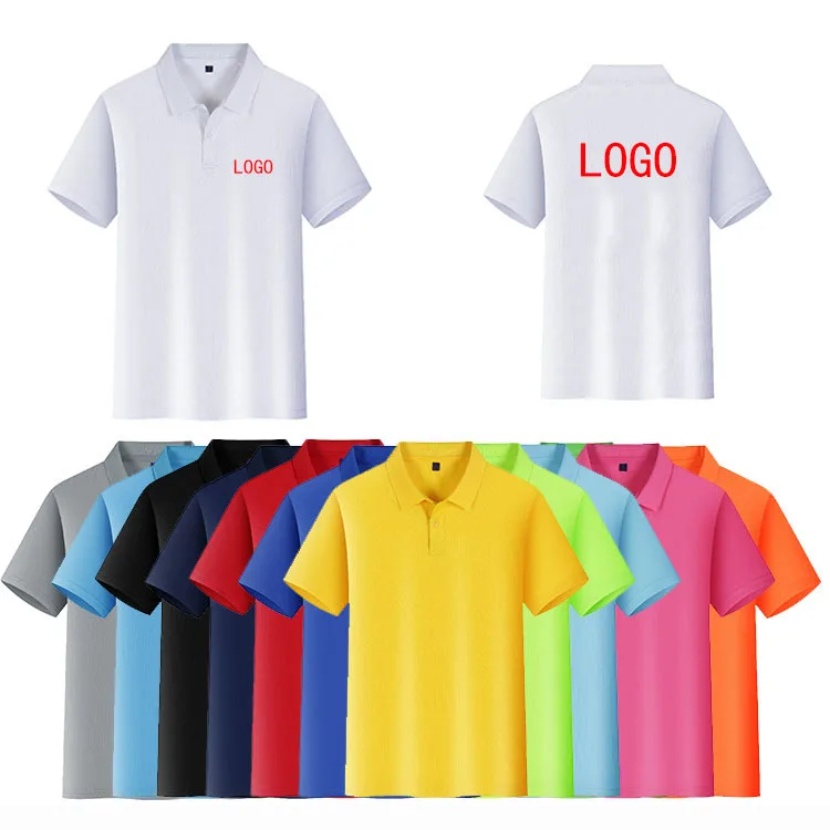 CT19 Wholesale Ladies Polyester White Black Polo T-shirts Pour Hommes Plain Polo T Shirt With Logo Custom Logo Printed