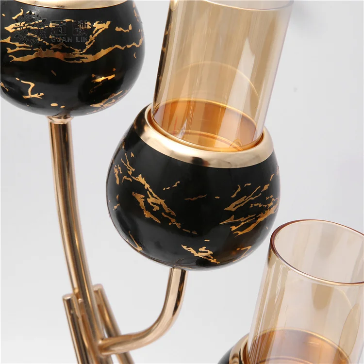 Best Quality Gift Wedding Luxury Table Stepped Candelabra Four Arms Centerpieces Candle Holder