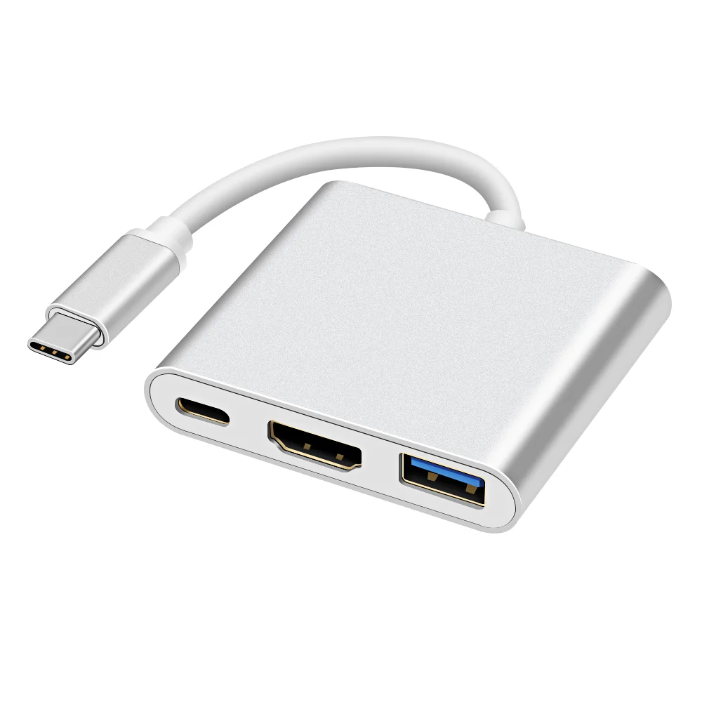 4 In 1 Multiport Type C Hub USB3.0 Multi-function Converter Splitter USB C HUB adapter for Laptop and phone