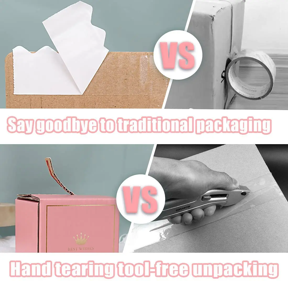 Custom logo pink corrugated small mailer cardboard shipping boxes self stick zipper packaging boxes