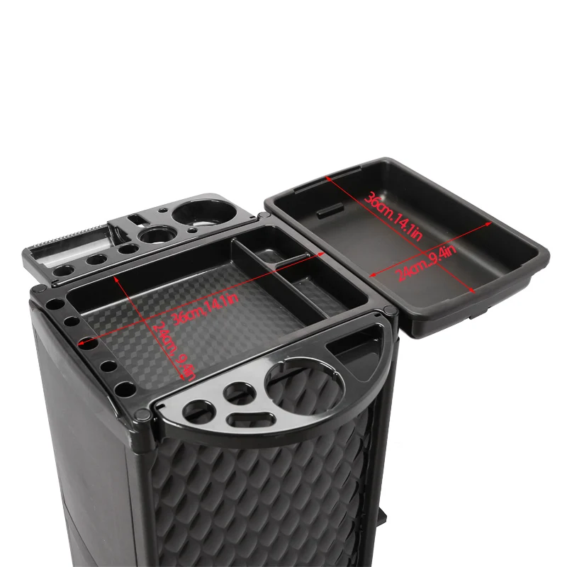 Wholesale Professional New ABS Plastic Salon Trolley Fashion Design With 4 Drawers Lock For Spa Salon Shop