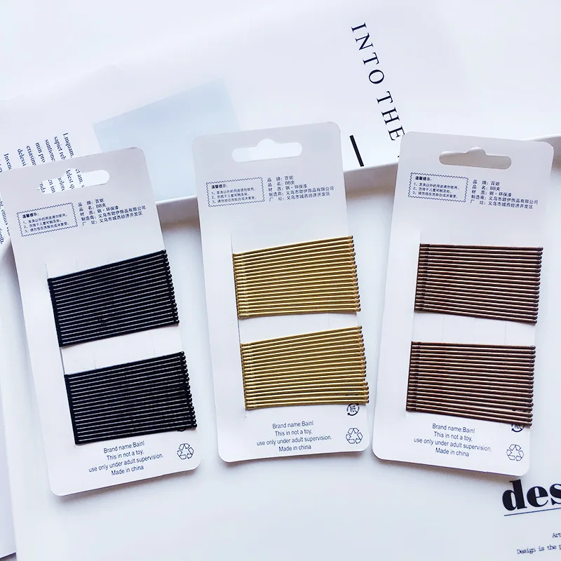 36 piece   2 inch metal bobby pin set black color hairpin hairgrip