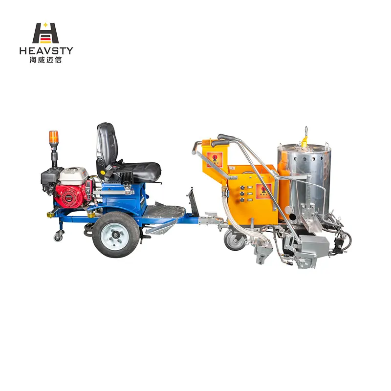 Gasoline or Electric Motor Equipped Thermoplastic Cold Spraying Ride-on Road marking Machine Booster