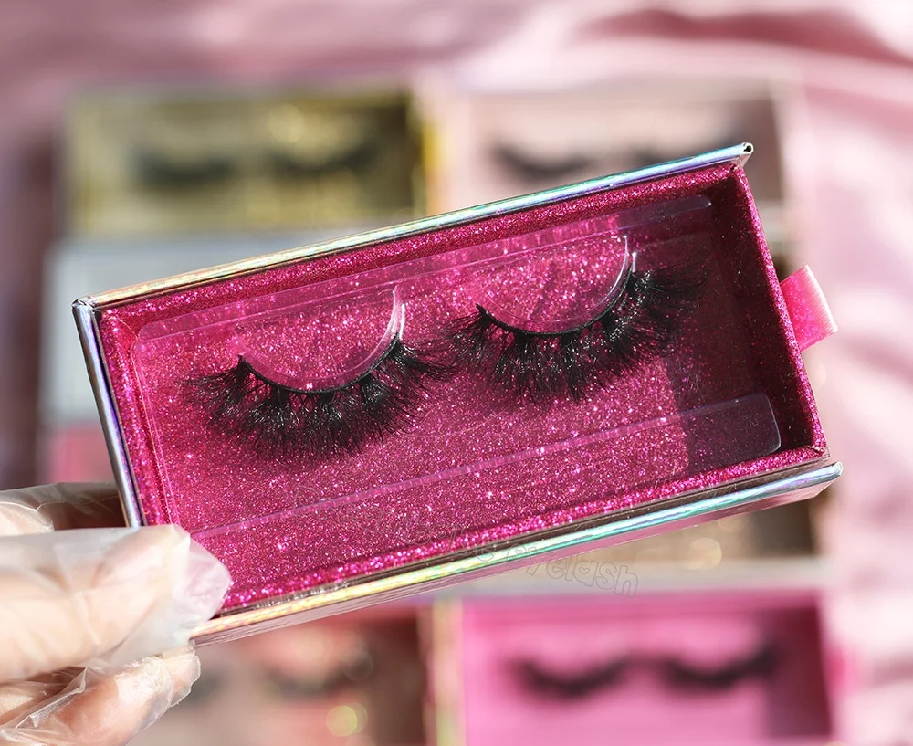 Customized Marble Magnetic Closure False Eyelash Packaging Box with Plastic Tray
