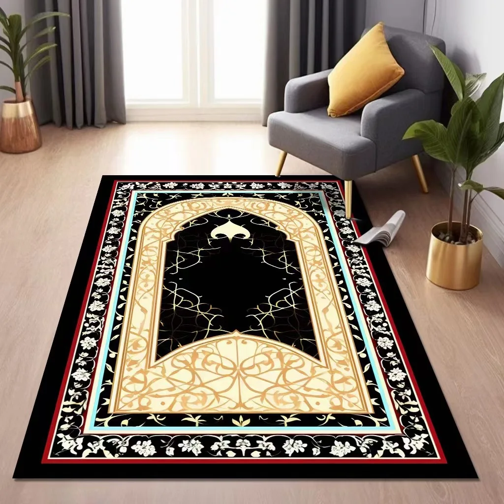 Wholesale Eid Ramadan Carpet Kneel Worship Mat Middle Eastern Carpet Portable Foldable Floor Mat Ethnic Ritual Prayer Mat