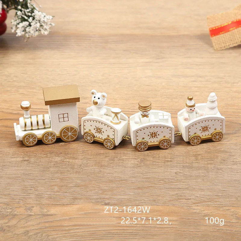 Christmas Wooden And Plastic Train Merry Christmas Decor For Xmas Santa Claus Gifts for Kids Navidad 2022 Happy New Year 2023
