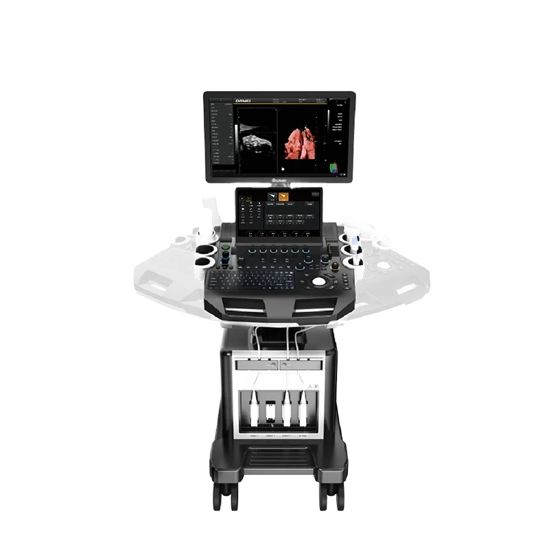 big sales promotion price DAWEI trolley mobile 4D 5D doppler ultrasound sonar machine