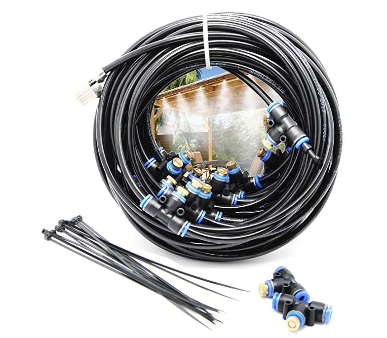 10Meter Outdoor Mist Coolant System Water Sprinkler Garden Patio Mister Cooling Spray Kits