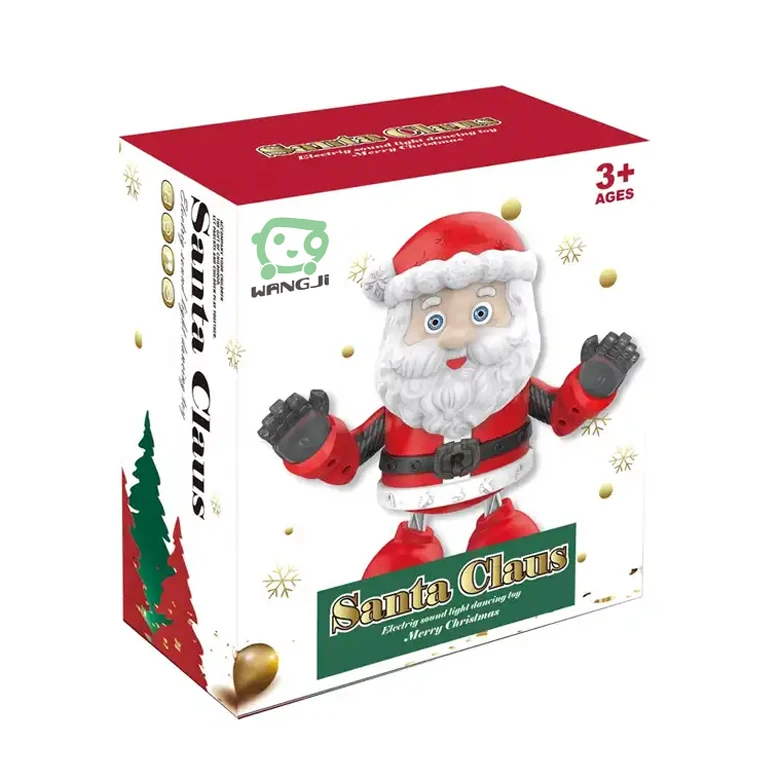 Hot Selling Children Gifts Design Cute Plastic Electric Dancing Musical Christmas Santa Claus Robot