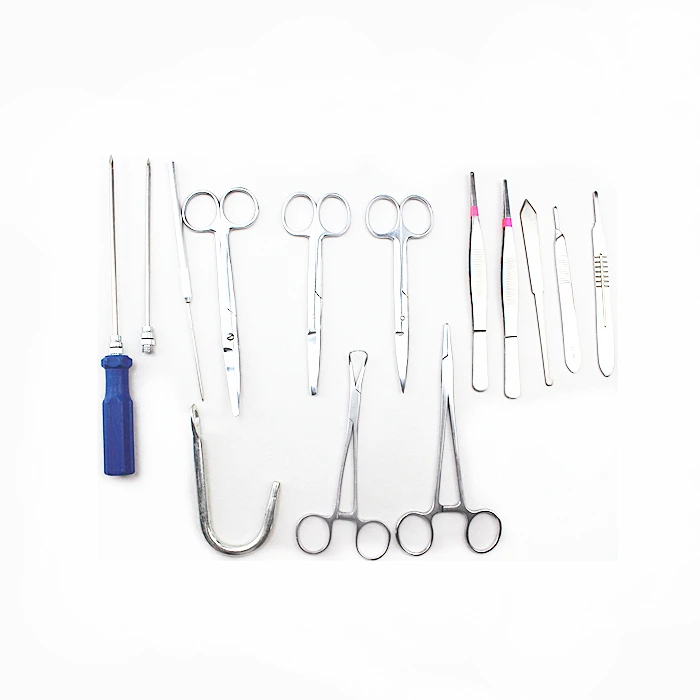 
high quality veterinary full set Small animal surgery instrument box 