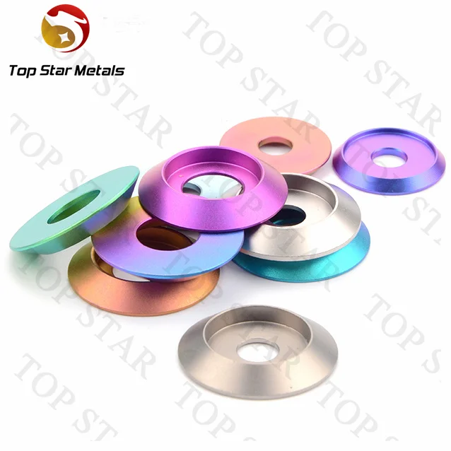 TITST Titanium Washer M1.6 M2 M2.5 M3 M4 M5 M6 DIN 125 Flat Washer DIN 127 Spring Lock Washer Ti GR2 Polished spacer