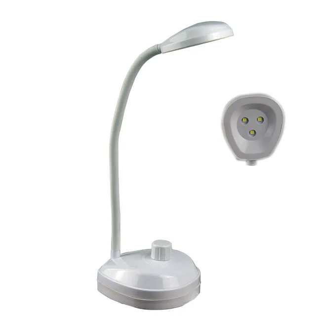 Mini Flexible 3 LED Desk Lamp Adjustable Reading lamp Book Light