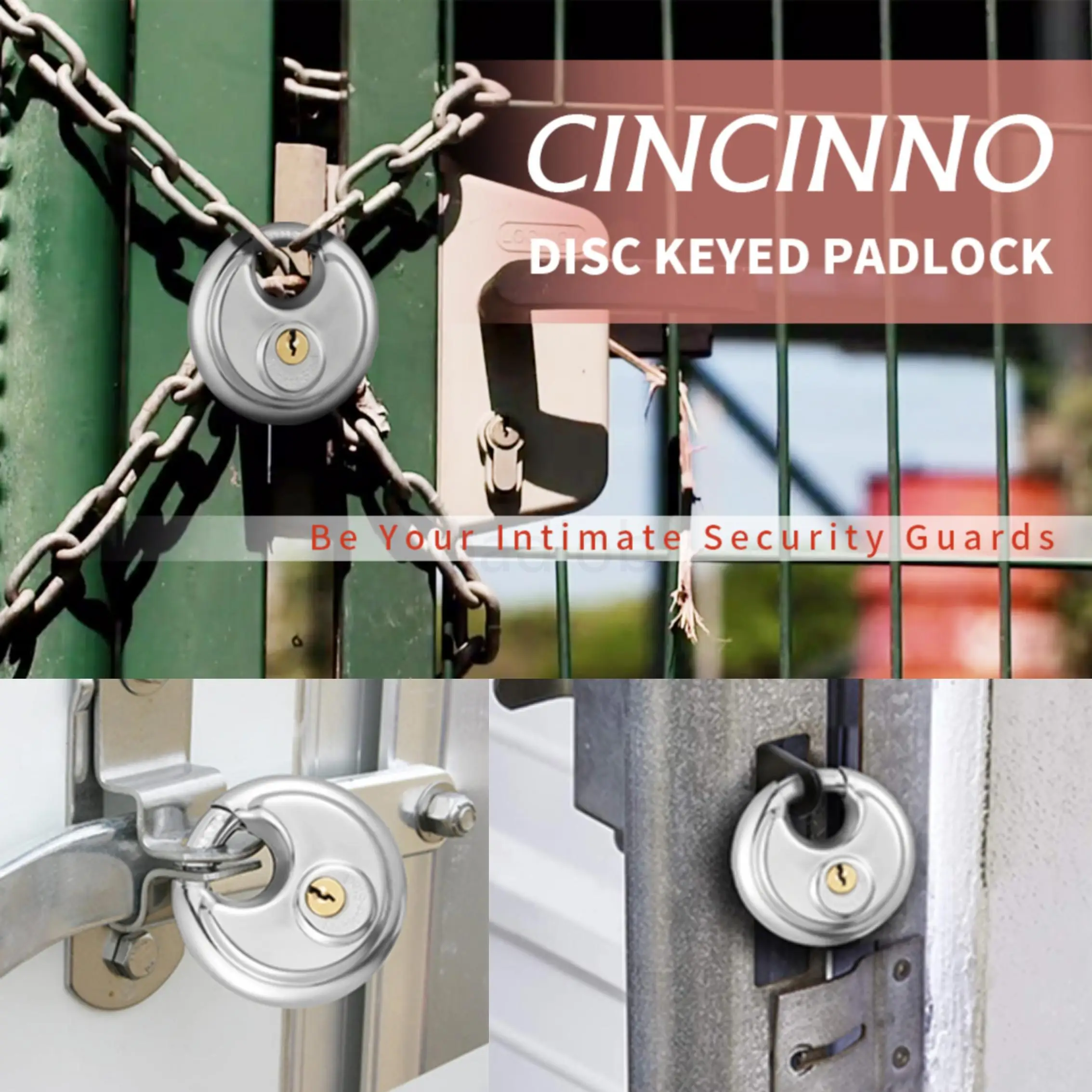 American Disk Lock Rustproof Safety Self Storage Door resistant cut Outdoor House keyed alike Disc sliding bolt Padlock 70mm