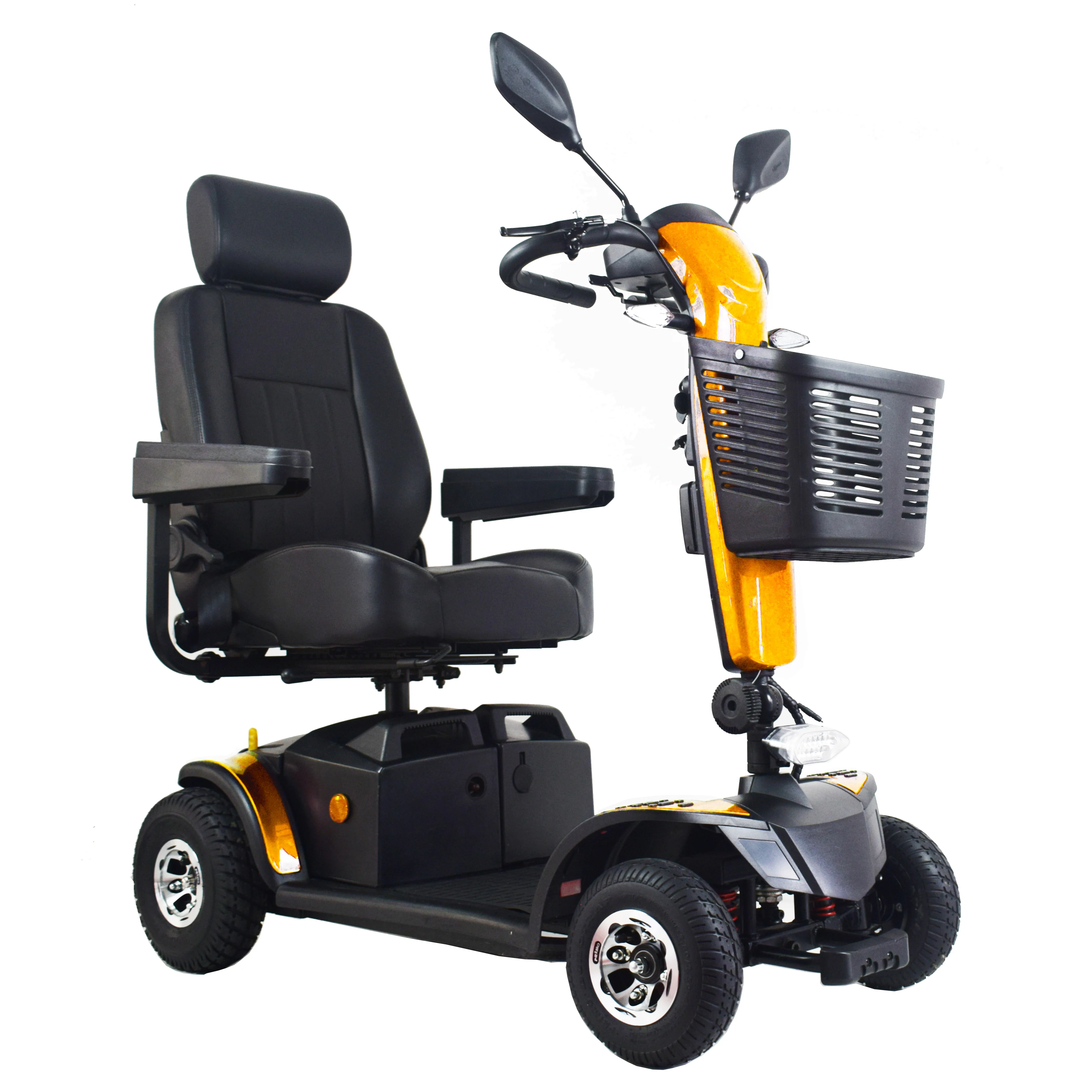Folding 4 Wheel Mobility Scooter for Adults Seniors Stable Scooter Long Travel Range Foldable Electric Drive Device