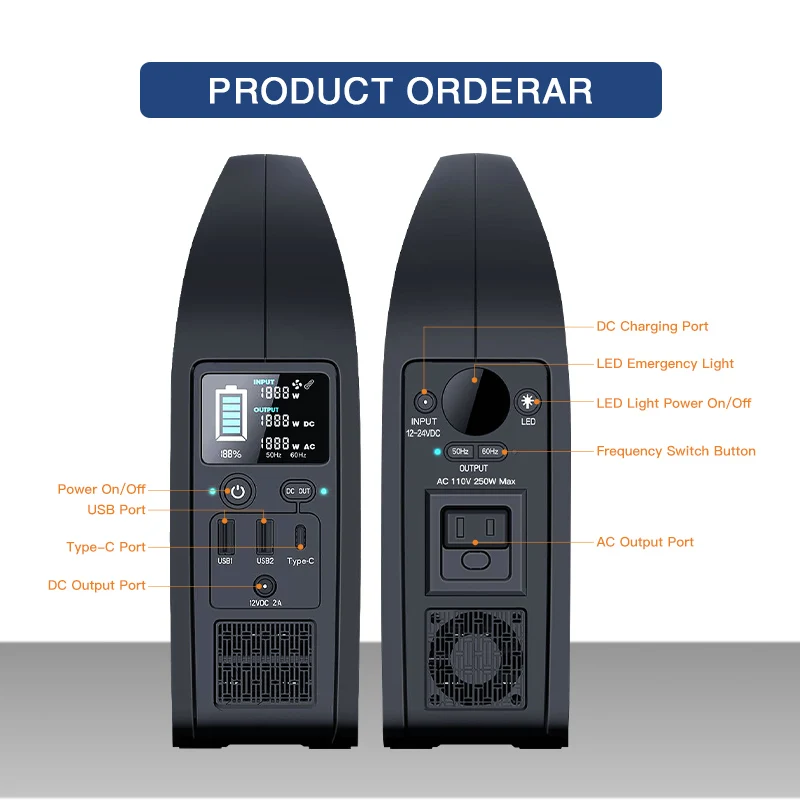 Bullbat solar generator 350W portable power station