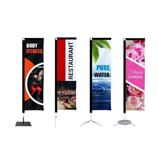 Marketing Promotional waterproof Feather Flying Flags outdoor Custom Advertising Beach Flags kit