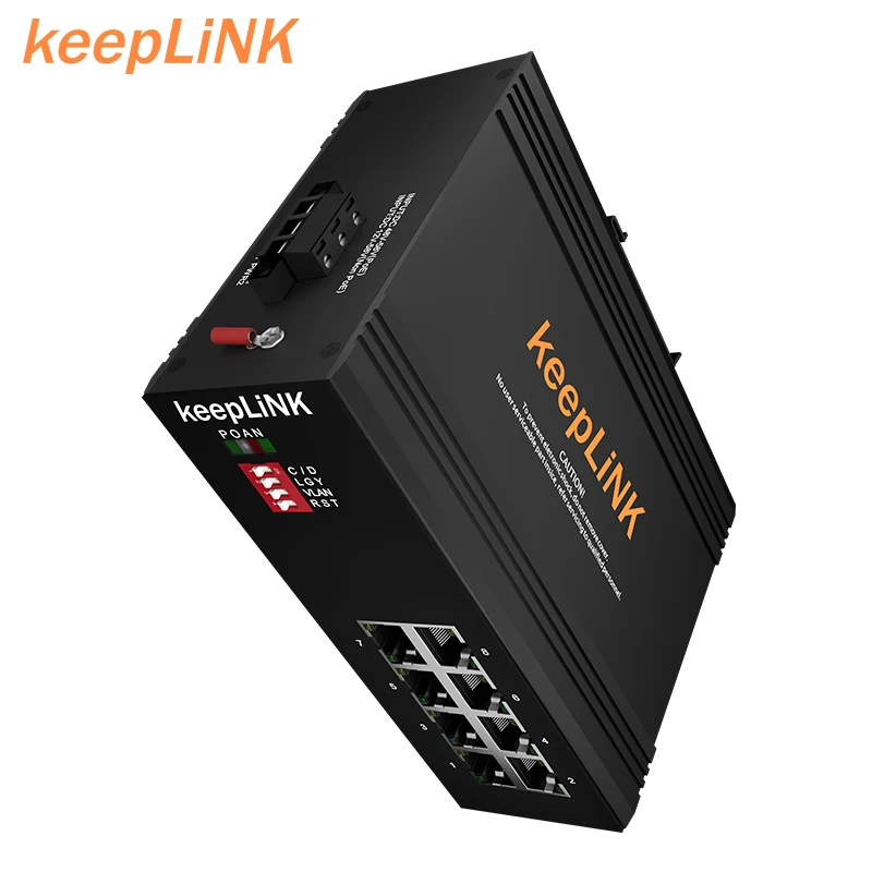 Высокая защита от перенапряжения, 8 портов, промышленный PoE + неуправляемый гигабитный коммутатор IP 40