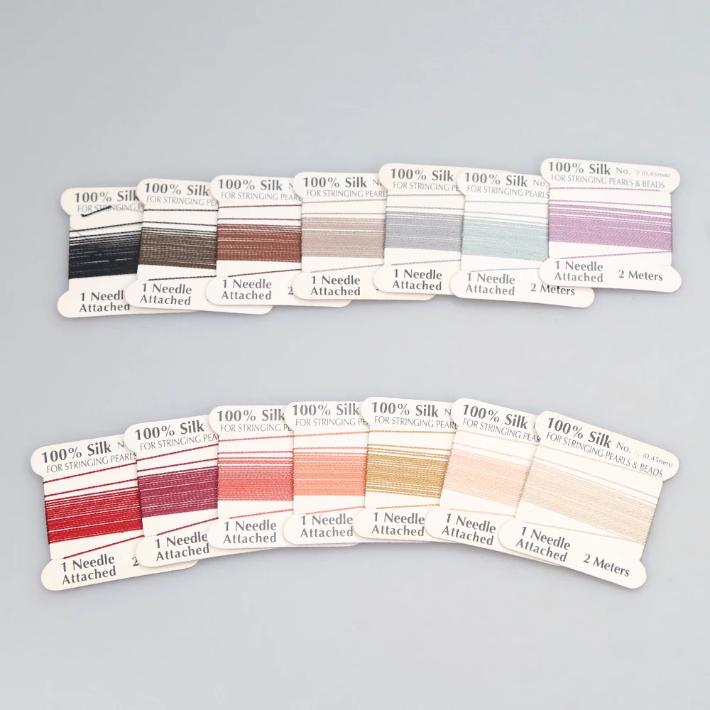 Hobbyworker Wholesale 8# Multicolor 100% Natural Red Silk Cord for DIY Jewelry Making