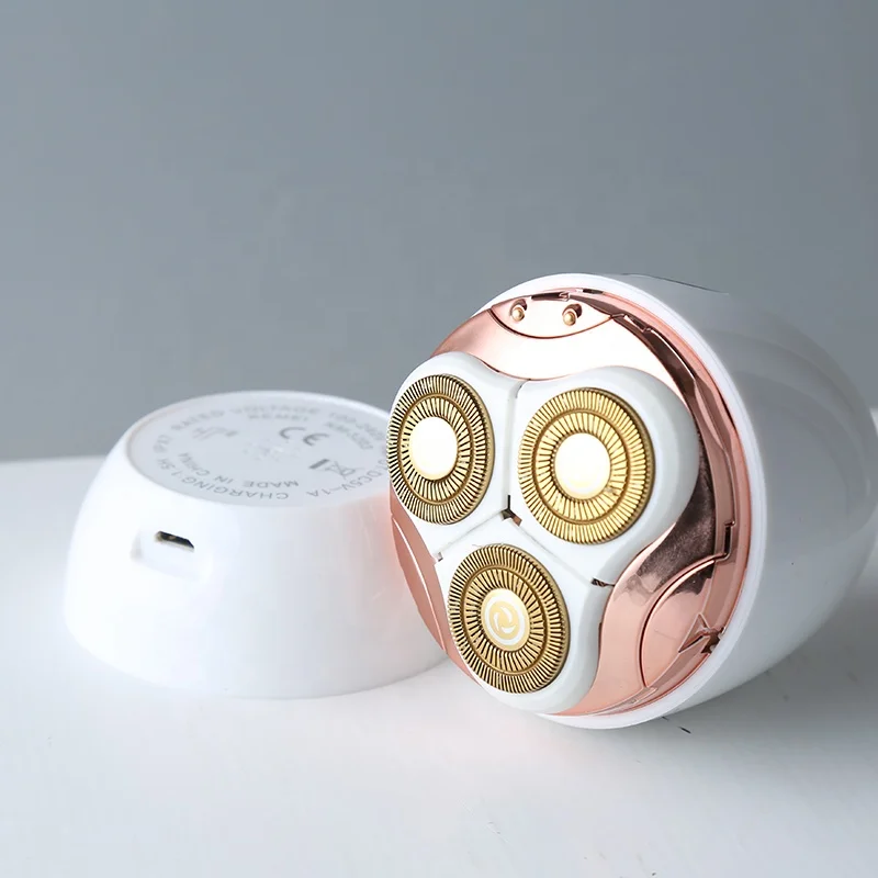 KEMEI 3203 USB-устройство для мытья тела литиевая аккумуляторная зарядная головка магнитная адсорбционная электрическая электробритва Kemei водонепроницаемая Женская бритва