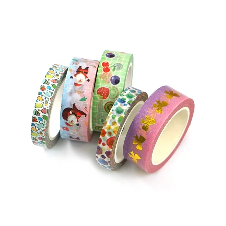 Vast Gifts Wholesale Custom Cute Kawaii Gold Silver Foil Printed Paper Adhesive Washi Tape For DIY