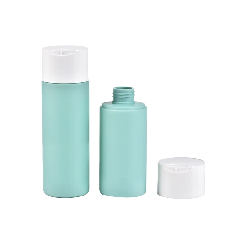 Best Price 100ml 150ml 200ml 250ml HDPE Flat Shoulder Lotion Shampoo Bottle With Disc Top Cap/Press cap
