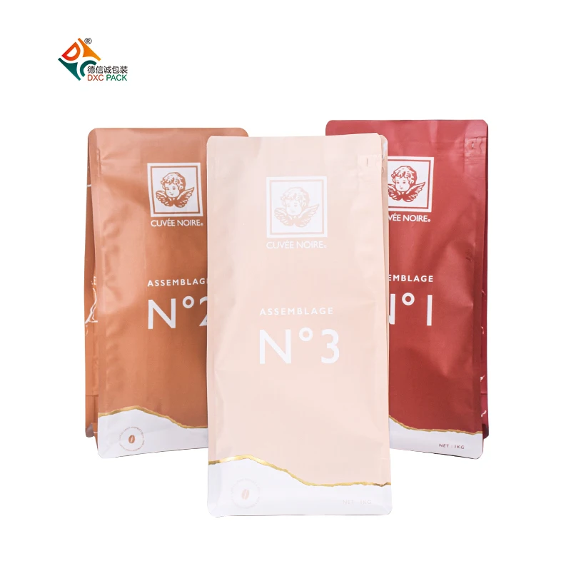 
Sealable Ziplock Reusable Custom Printed Eco Friendly Coffee Beans Packaging Bags With One Way Degassing Valve 