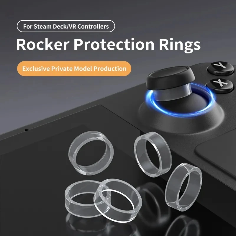 4PCS Protect Joystick Silicone Ring for Steam Deck/Quest2/Pico4 Wear Resisting Rubber Joystick Cover for PS5 VR2/Meta Pro