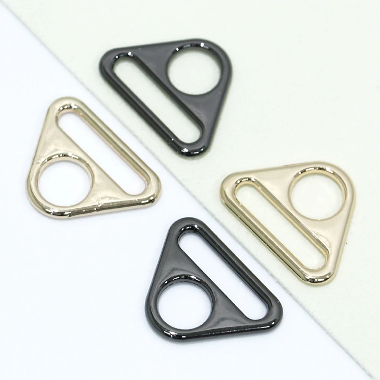 Ready To Sell 46*H34mm 1.8in Metal Adjustable Tri-glide Buckle Zinc Alloy Triangle D Ring Adjuster Triangle Handbag Accessory