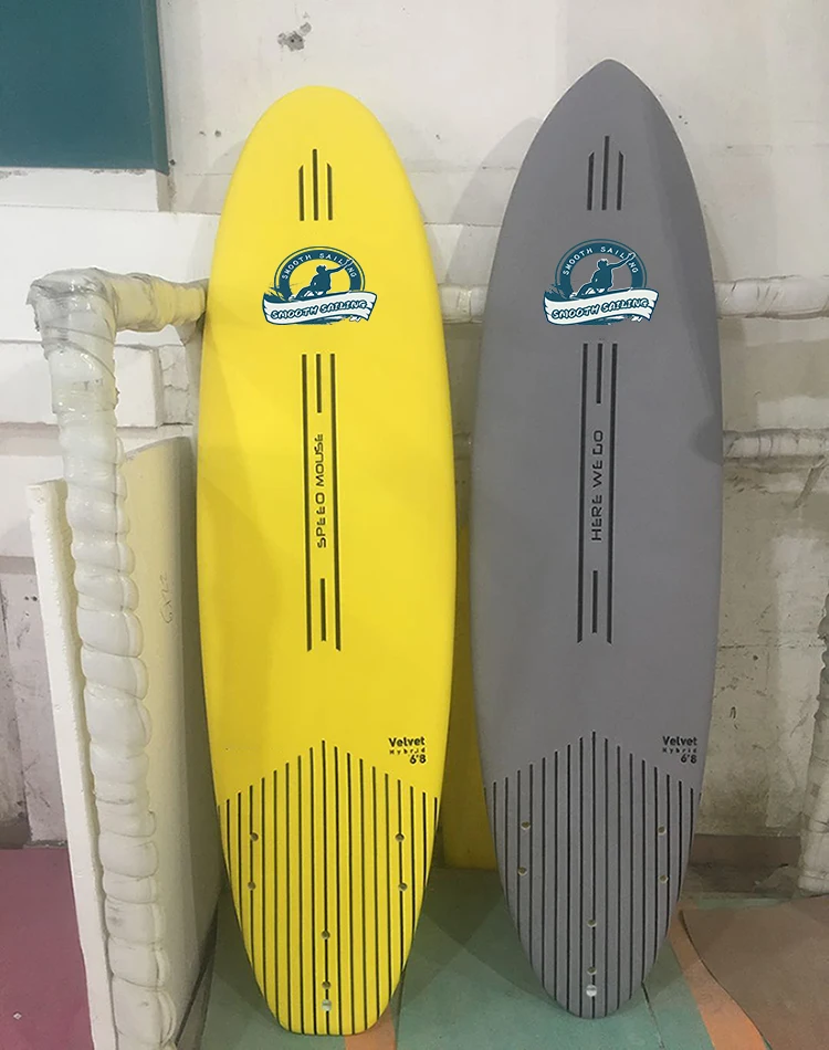 High Quality EPS Foam Surfboards Heat Laminating Super Soft Top Shortboard for Surf School